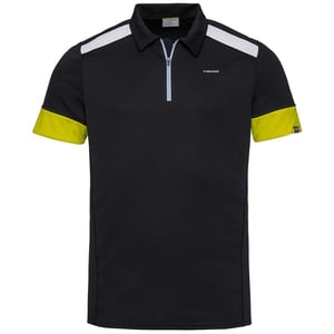 Camisa de polo negro para hombres de tenis