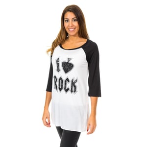 Camiseta de manga 3/4 y cuello de barca 10DML0381 mujer
