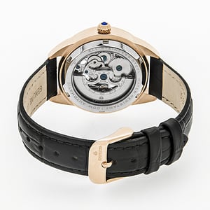 Reloj automático Empress Godiva con correa de cuero MOP