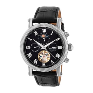 Reloj automático Heritor Winston semiesqueleto con correa de cuero