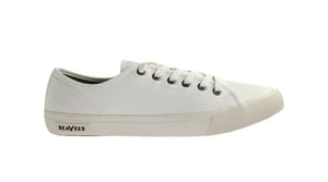Seavees Monterey Sneaker estándar lienzo de algodón blanco en entrenadores blancos para hombres