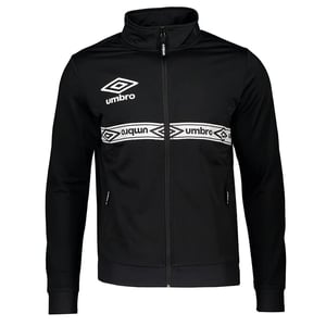 Chaqueta de pista negra/blanca para hombre con cinta adhesiva
