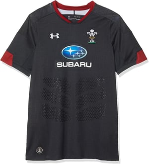 Camiseta de rugby Under Armour Welsh Rugby Union WRU de manga corta para jóvenes 1298993 017