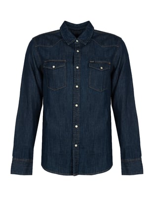 Guess Camisa del hombre azul oscuro