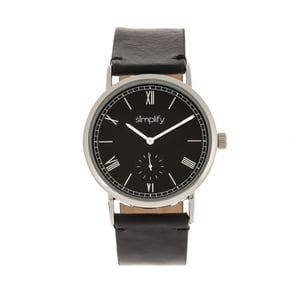 Simplifique el reloj con correa de cuero 5100