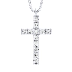 Diamantes de collar cruzado 0.070 CTS Oro amarillo