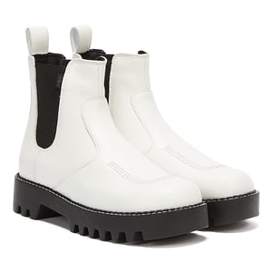 Patadas Kizziie Chelz Botas blancas para mujer