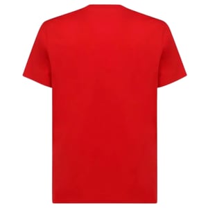 Camiseta roja extragrande con logo bordado refractado de Givenchy