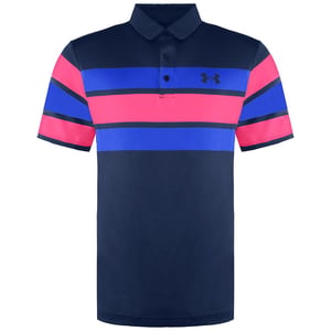 Polo Under Armour Playoff 2.0 Azul/Rosa para hombre