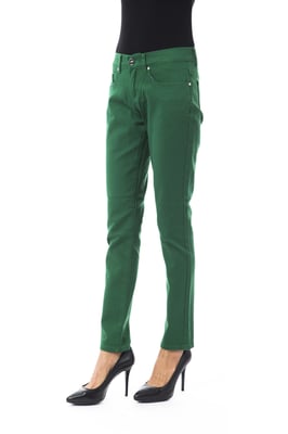 Jeans de Algodón Verde para Mujer BYBLOS