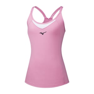 Camiseta de Tirantes Mizuno DryLite Mujer Rosa/Blanca