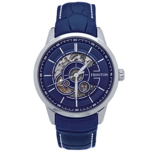 Reloj automático Heritor Davies semiesqueleto con correa de cuero