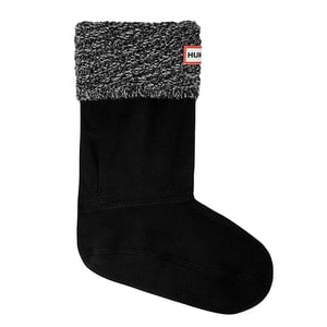 Calcetines para bota Hunter Original Plaited Directional Rib Short Hombre Negros