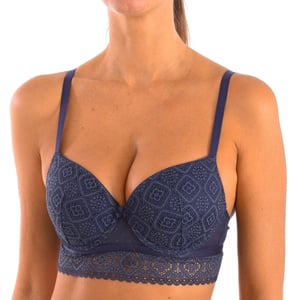 Sujetador de encaje con aros y push-up para mujer, modelo AMAYA