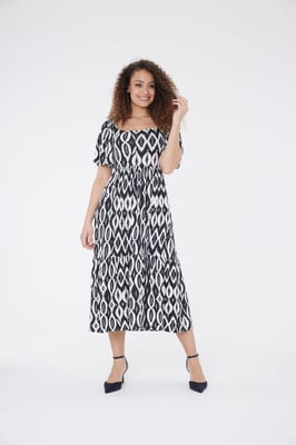 Vestido con estampado azteca Frida