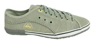 Puma Rudolf Dassler Scherenbahn Entrenadores para hombres Lace gris de cuero 346190 02 B6D