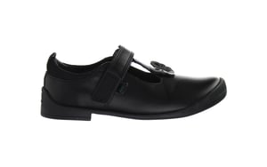 Patadas Bridie Flutter T-Bar Kids Black Shoes