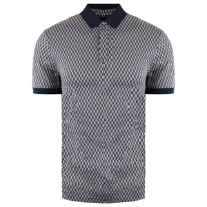 Emporio Armani Polo estampado azul marino para hombre
