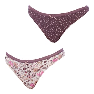 Pack 2 Tangas de Algodón 1031248 Mujer