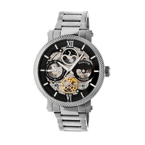 Reloj automático Heritor Aries con esfera esquelética y pulsera