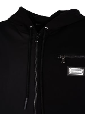 Les Hommes Sudadera Zip Hoodie del hombre negro