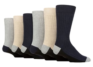 Pack 6 Calcetines de algodón para caminar, correr y hacer senderismo - Multi