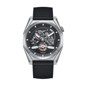 Reloj automático Heritor Amadeus semiesqueleto con correa de cuero