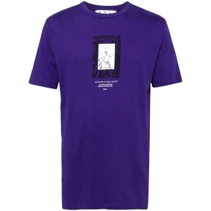 Off-White Paint Mirror Logo camiseta violeta ajustada