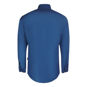 Camisa azul de manga larga con estampado de rayas Aquascutum