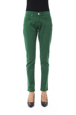Jeans de Algodón Verde para Mujer BYBLOS