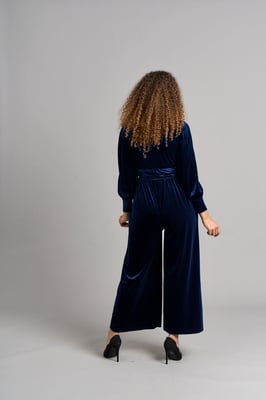 Mono de terciopelo Ava - Azul