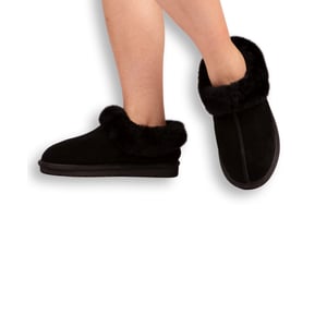 Aus Wooli Australia Zapatillas tobilleras tradicionales unisex de lana de oveja - Negro