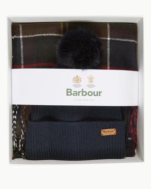 Conjunto de regalo Barbour Dover Beanie y Bufanda Hailes