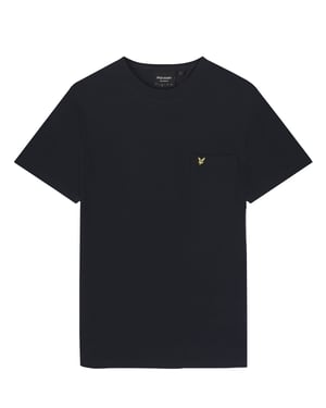 Camiseta de piqué liso con bolsillo para hombre Lyle & Scott en azul marino