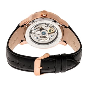 Reloj automático Heritor Ryder esqueleto con correa de cuero