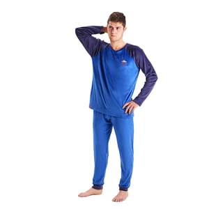 Pijama manga larga cuello redondo terciopelo MU3 hombre