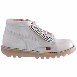 Patadas hola niños clásicos botas blancas
