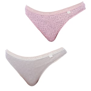 Pack 2 Tangas de Algodón 1031159 Mujer