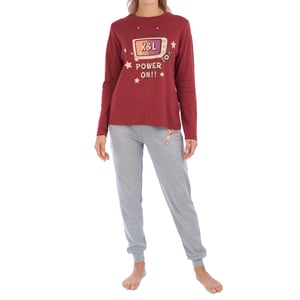 Pijama de invierno manga larga KLP1 mujer