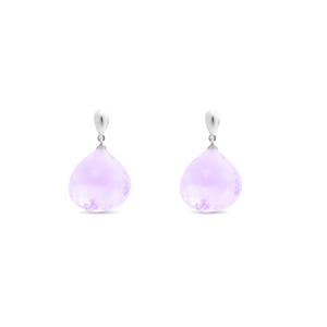 Pendientes Luxenter, zoqoyi de plata de ley 925 y circonita morganita acabado baño rodio