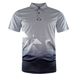 Oakley Collar de manga corta Mensor gris claro Offset Urban Golf Polo Camiseta 433689 02E