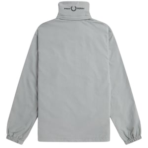 Fred Perry Chaqueta gris con bolsillo de parche y cierre de cremallera