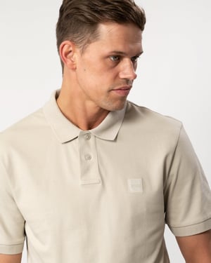 BOSS Orange Camisa Polo Slim Fit de Algodón Stretch para Hombre con Parche de Logo