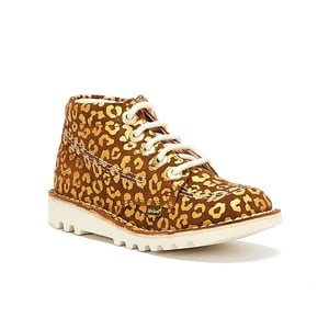 Botas Kick Hi Leopard Junior Marrón / Oro para Niños y Niñas Kickers