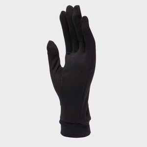 Guantes de Seda Unisex Trekmates, Negros