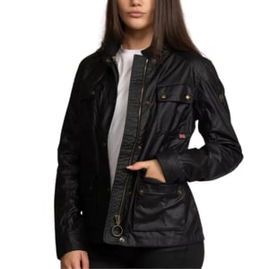 Belstaff Fieldmaster chaqueta encerada negra