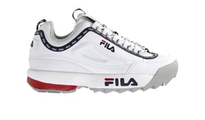 Fila disruptor para mujer entrenadores blancos