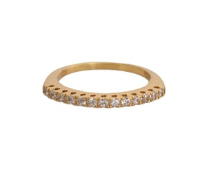 Anillo Nialaya Gold Auténtico para Mujeres con CZ Claro en Oro y Plata 925