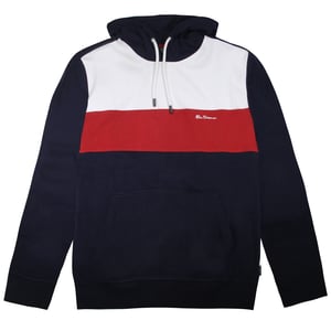 Ben Sherman Paneled Mens Navy Hoodie