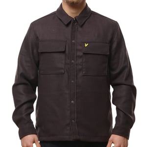 Chaqueta sobrecamisa marrón liso Sediment de Lyle & Scott